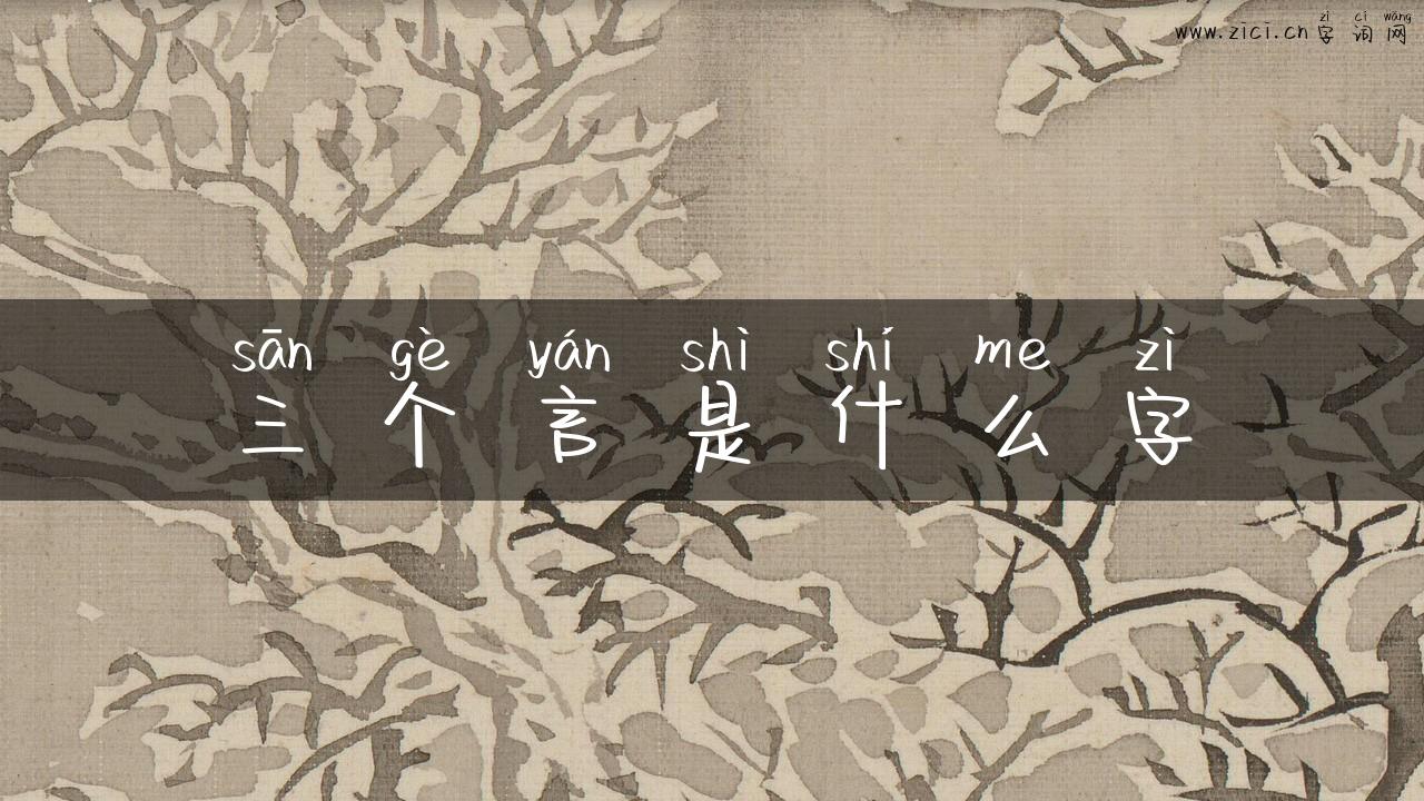 三个言是什么字