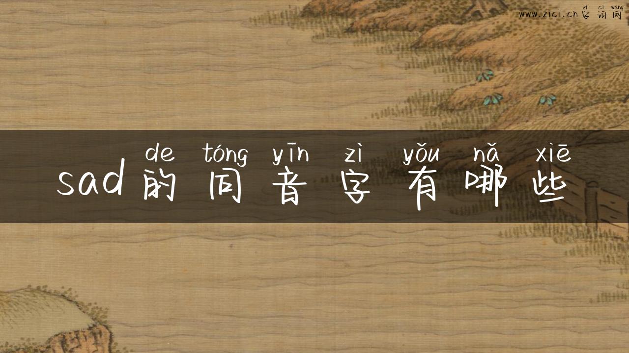 sad的同音字有哪些