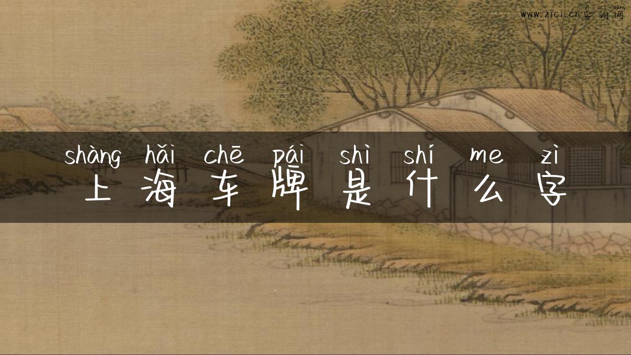 上海车牌是什么字
