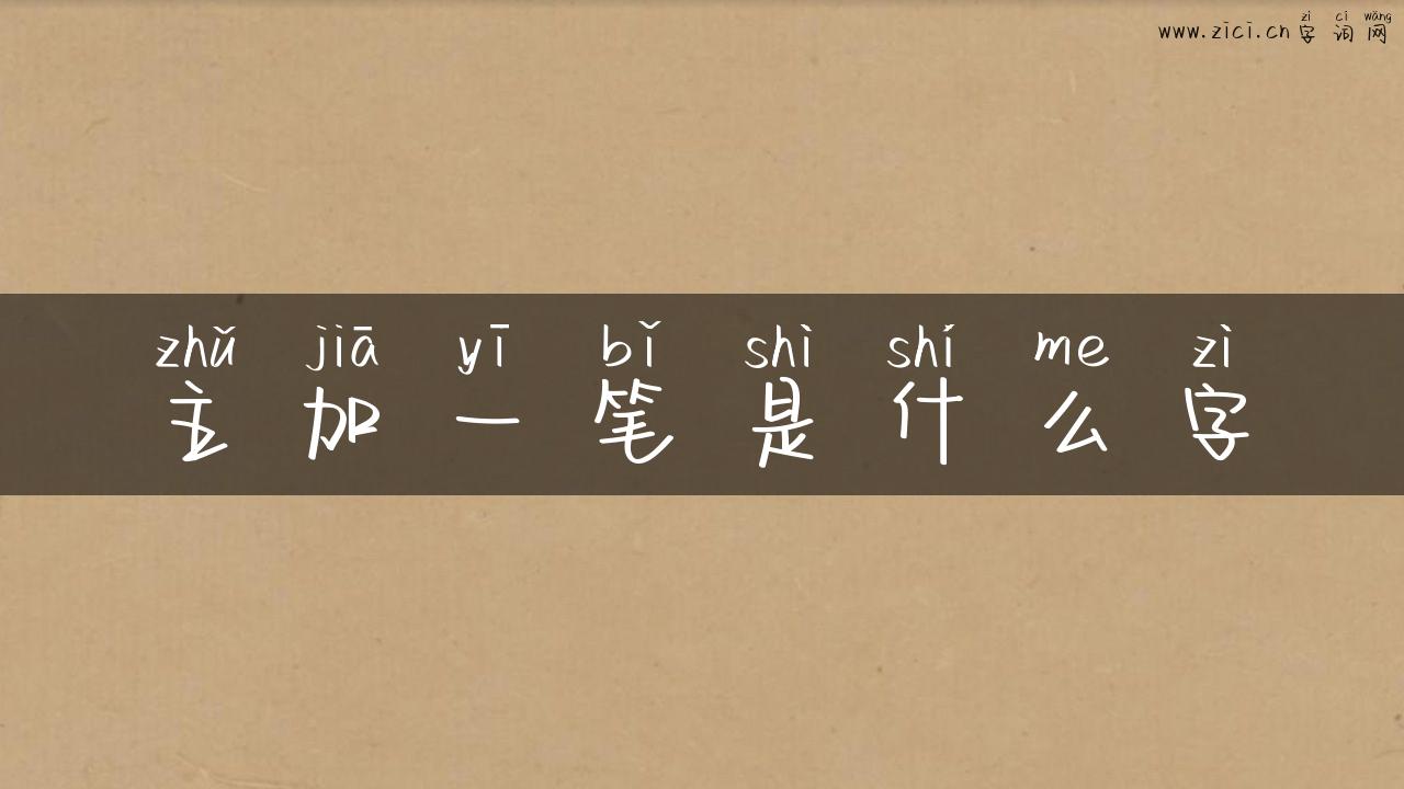 主加一笔是什么字