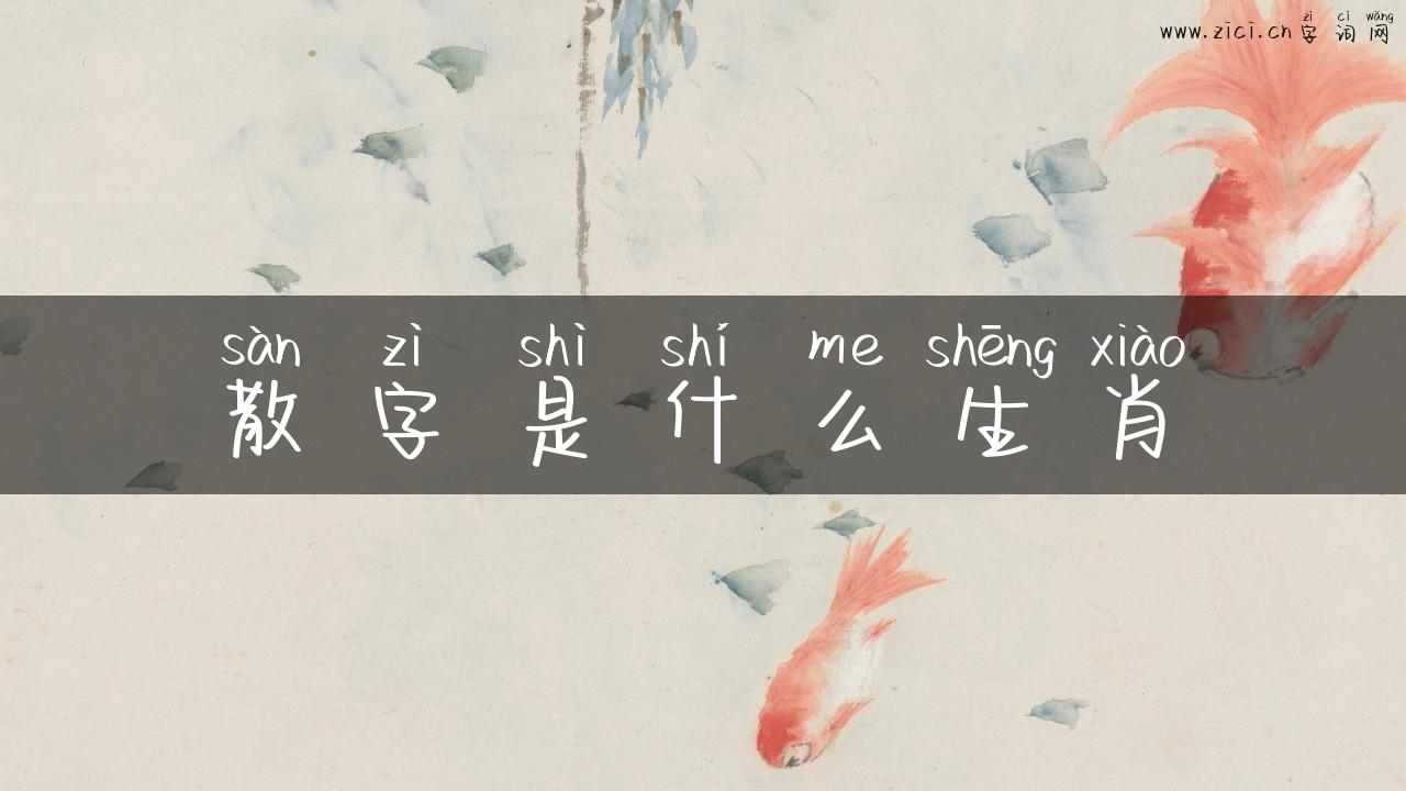 散字是什么生肖