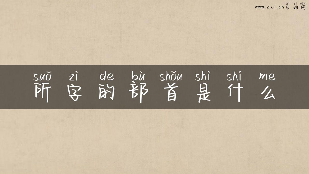 所字的部首是什么