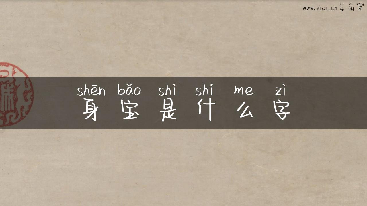 身宝是什么字