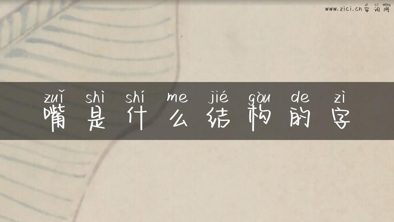 嘴是什么结构的字