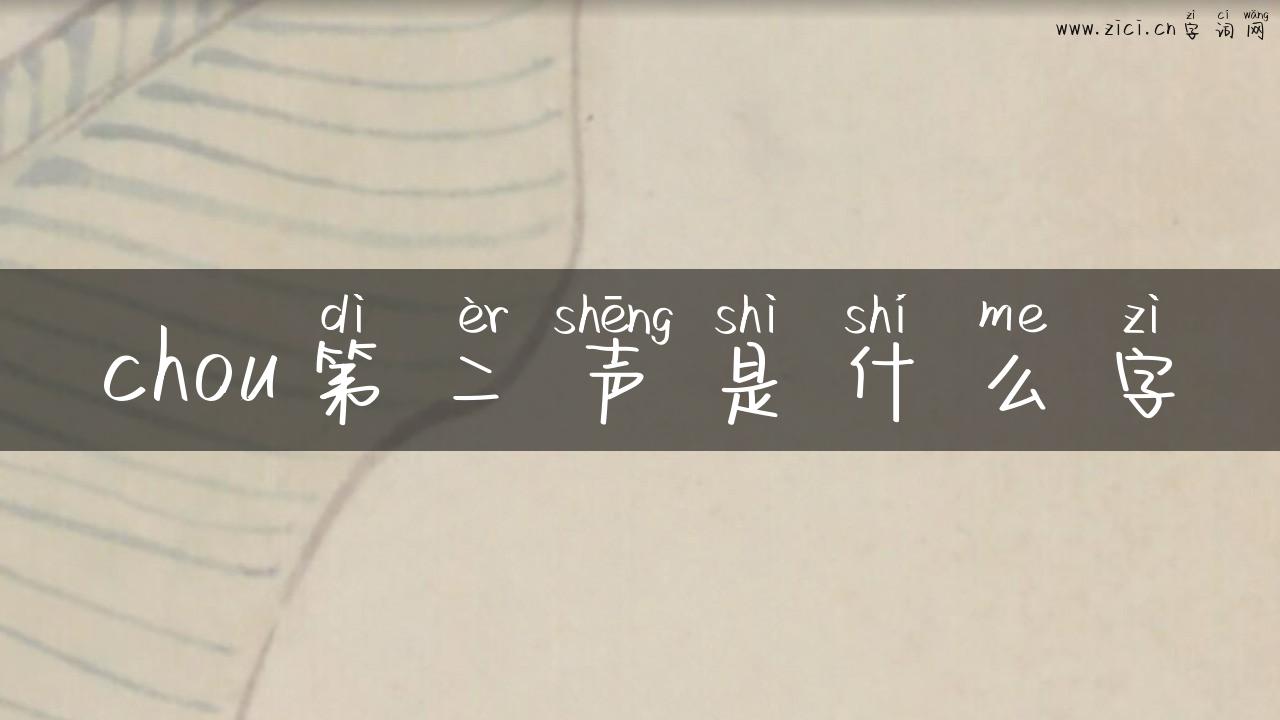 chou第二声是什么字