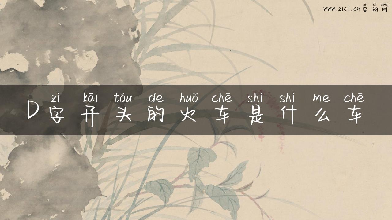 D字开头的火车是什么车