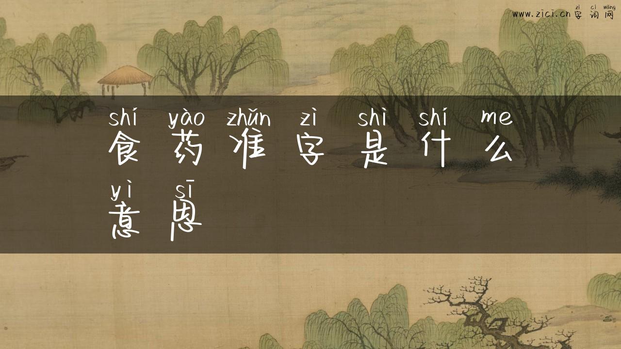 食药准字是什么意思