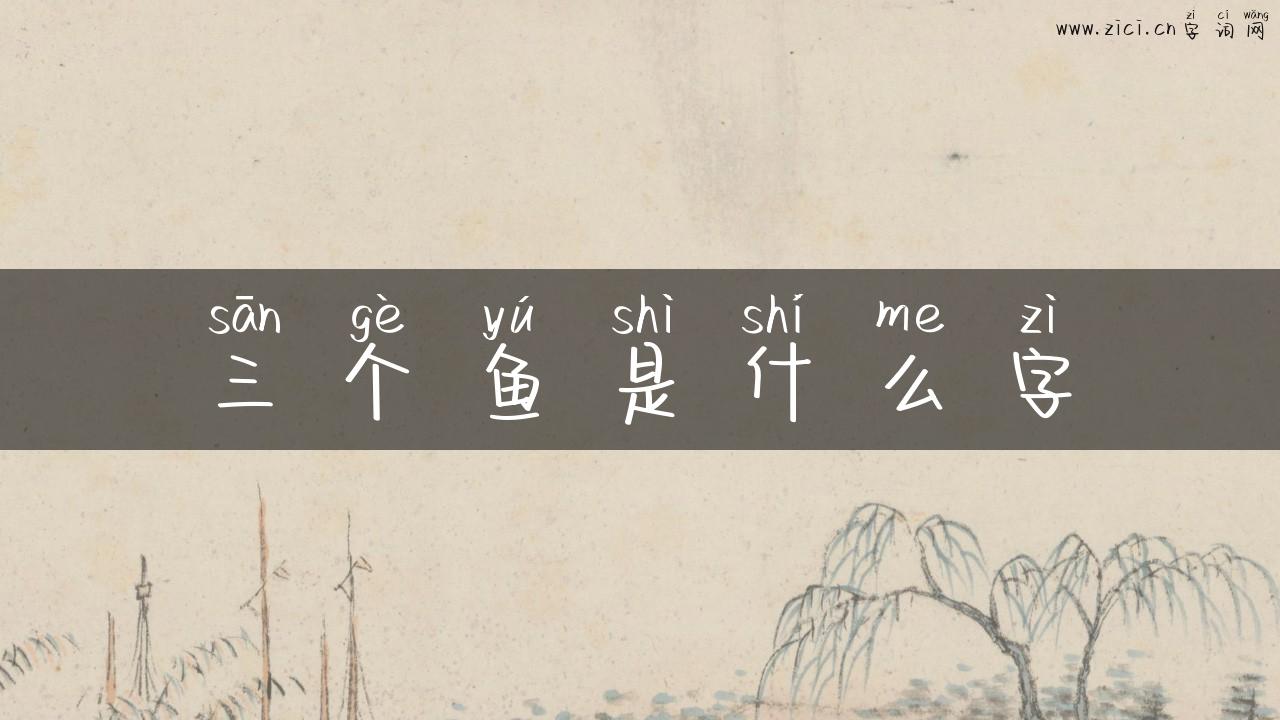 三个鱼是什么字