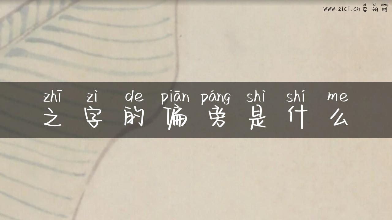 之字的偏旁是什么