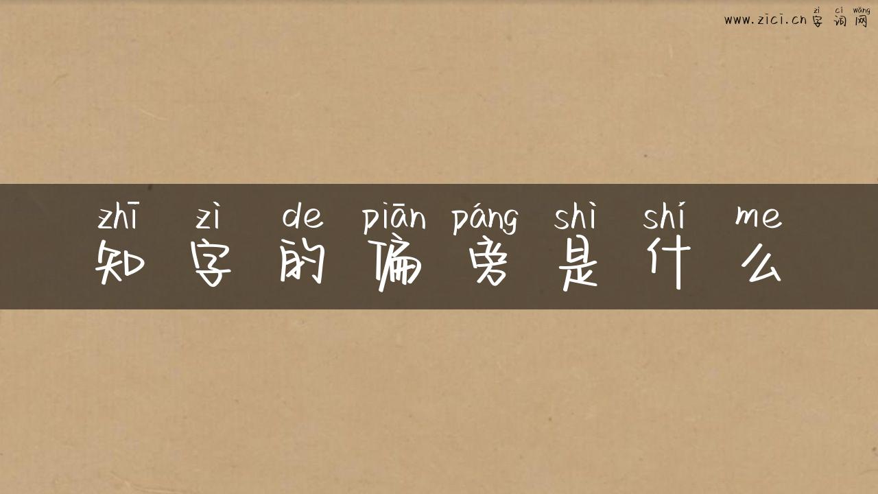 知字的偏旁是什么