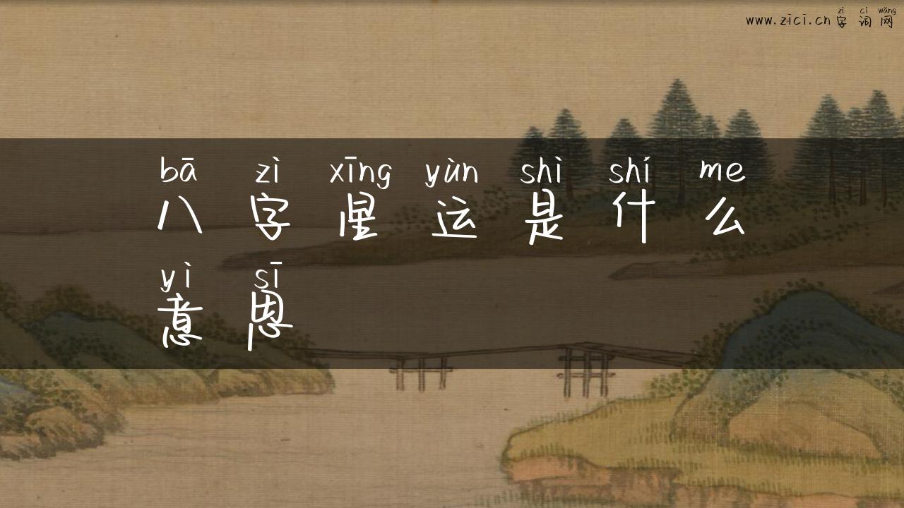 八字星运是什么意思