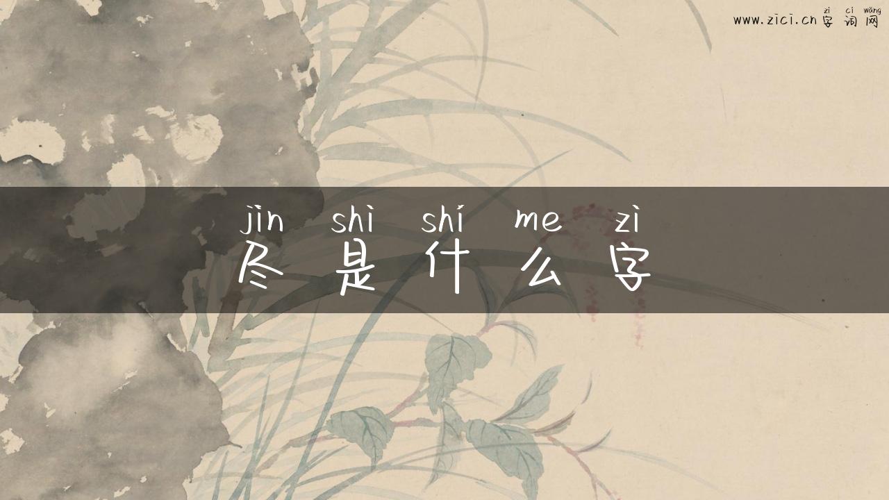 尽是什么字