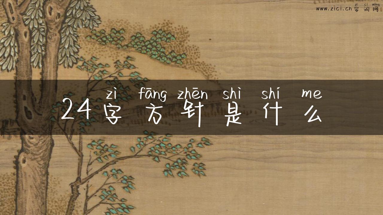 24字方针是什么