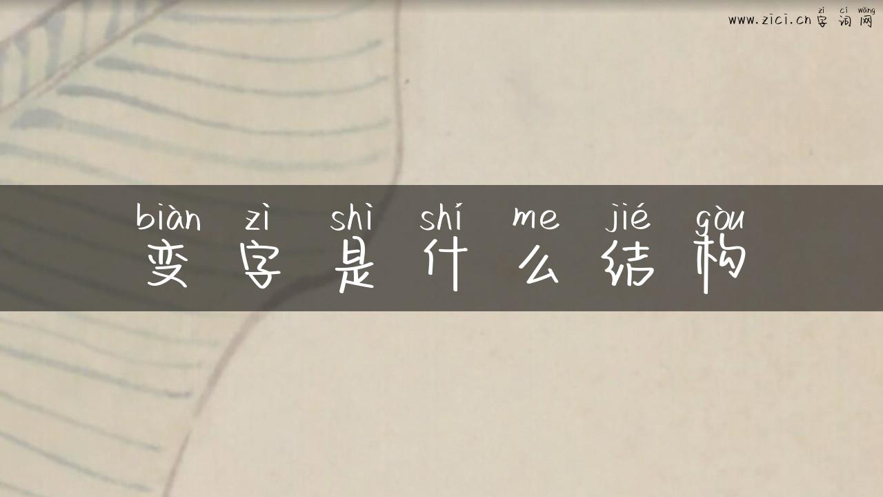 变字是什么结构