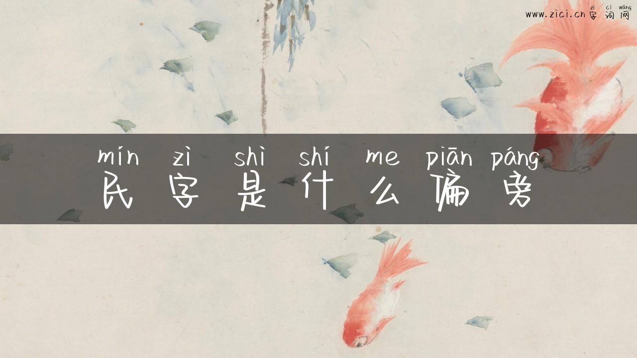 民字是什么偏旁