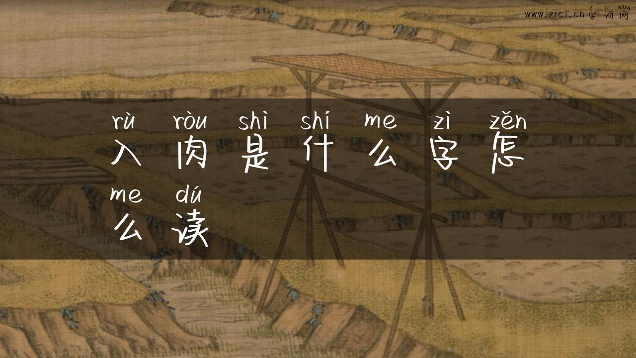 入肉是什么字怎么读