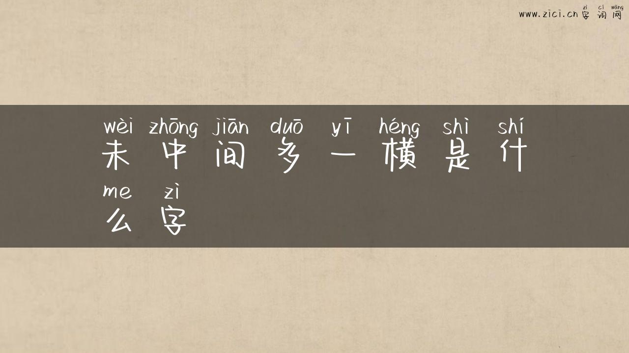 未中间多一横是什么字