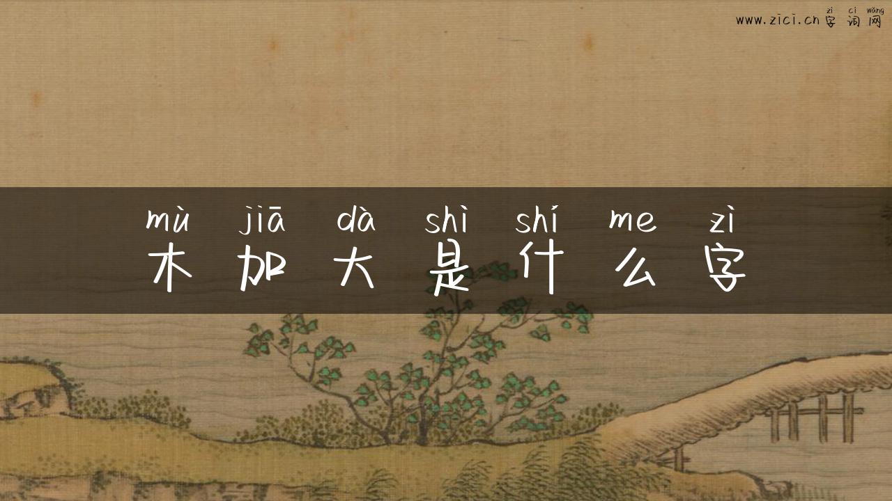 木加大是什么字