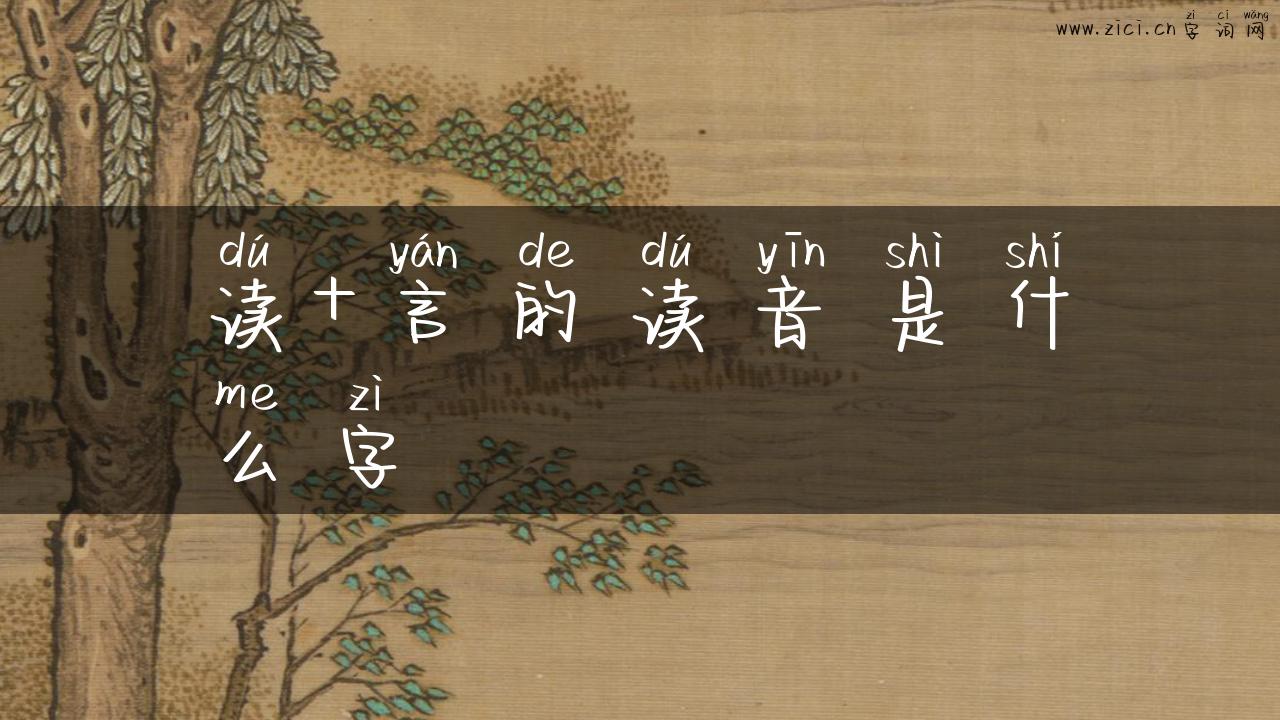 读+言的读音是什么字