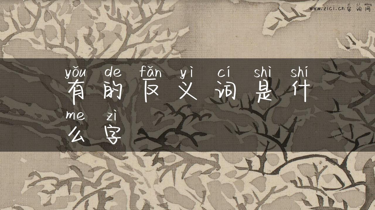 有的反义词是什么字
