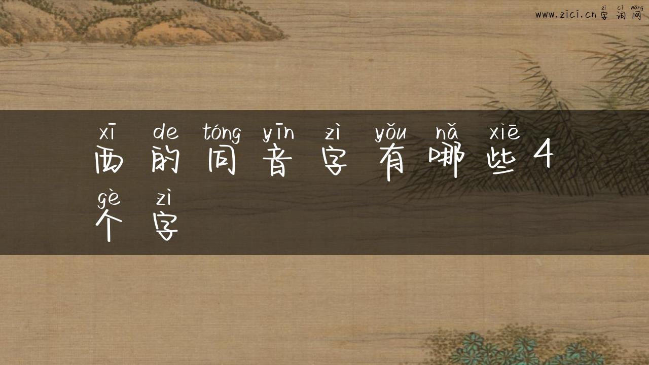 西的同音字有哪些4个字