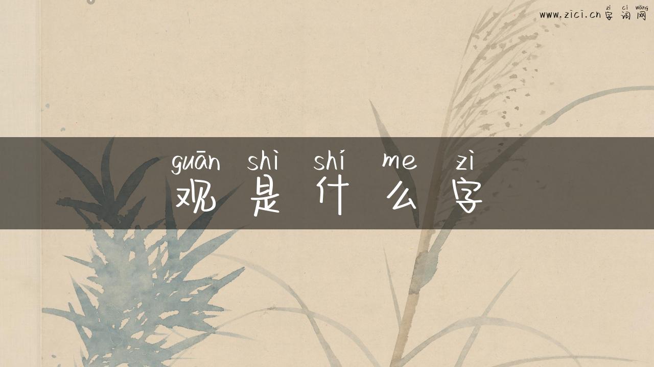 观是什么字