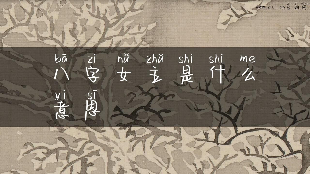 八字女主是什么意思