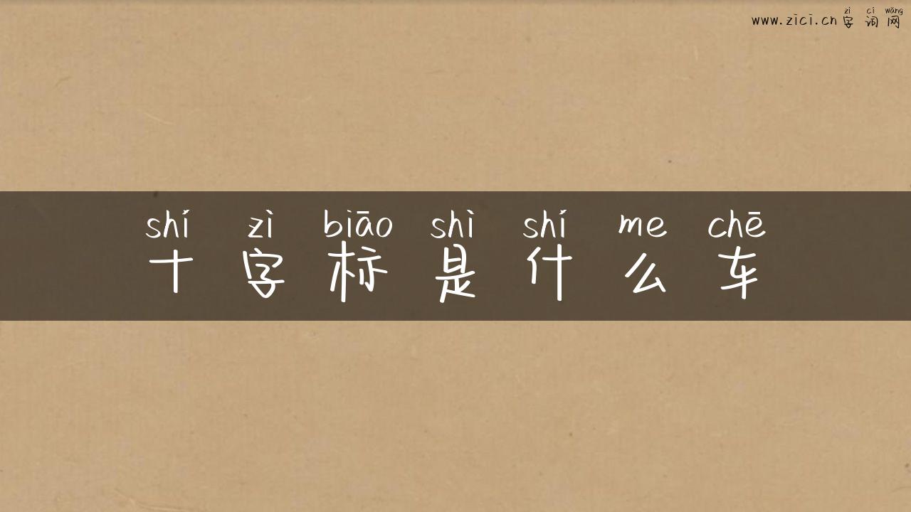 十字标是什么车