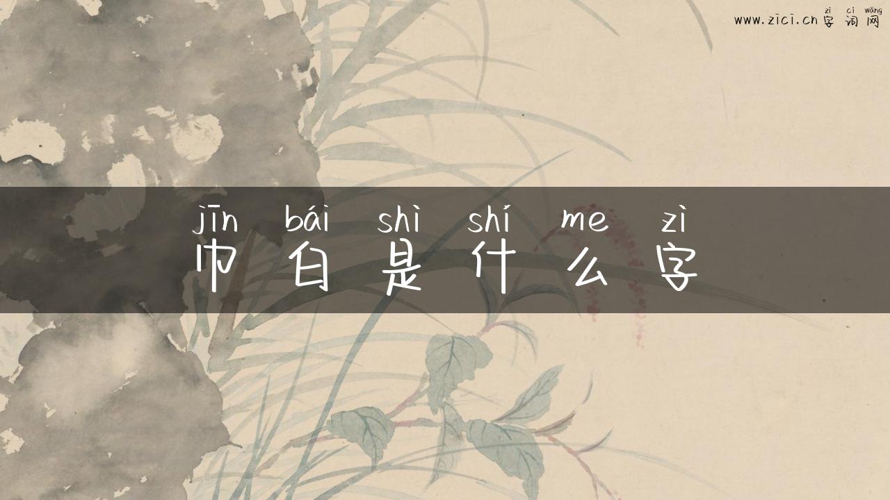 巾白是什么字