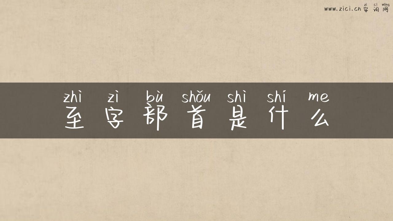 至字部首是什么