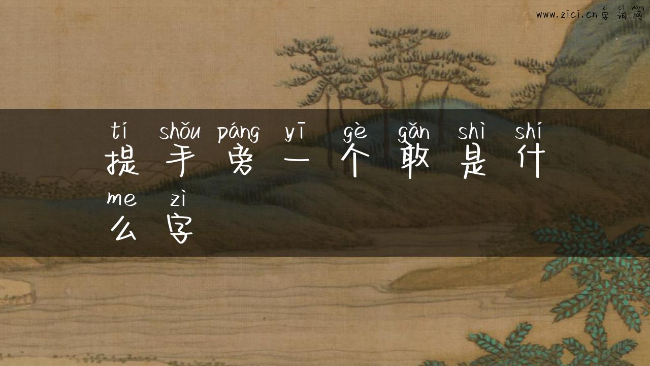 提手旁一个敢是什么字