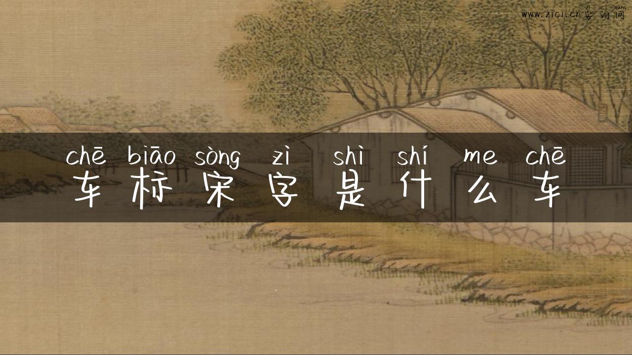 车标宋字是什么车