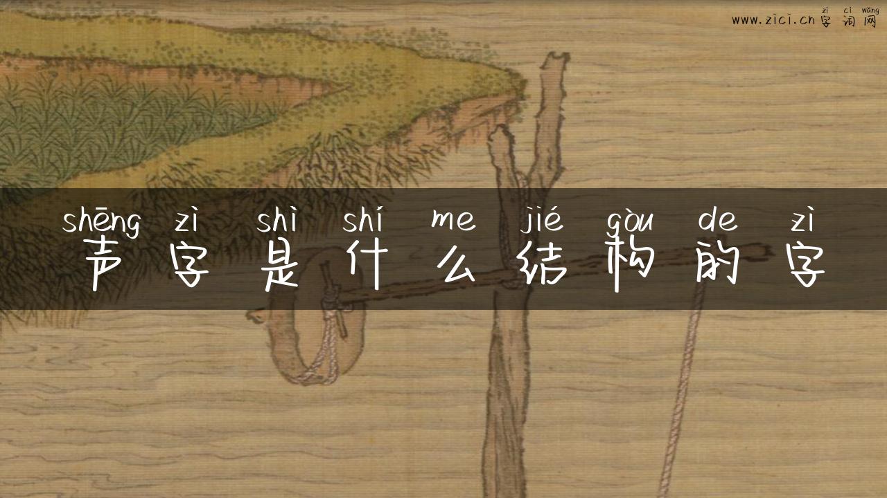 声字是什么结构的字