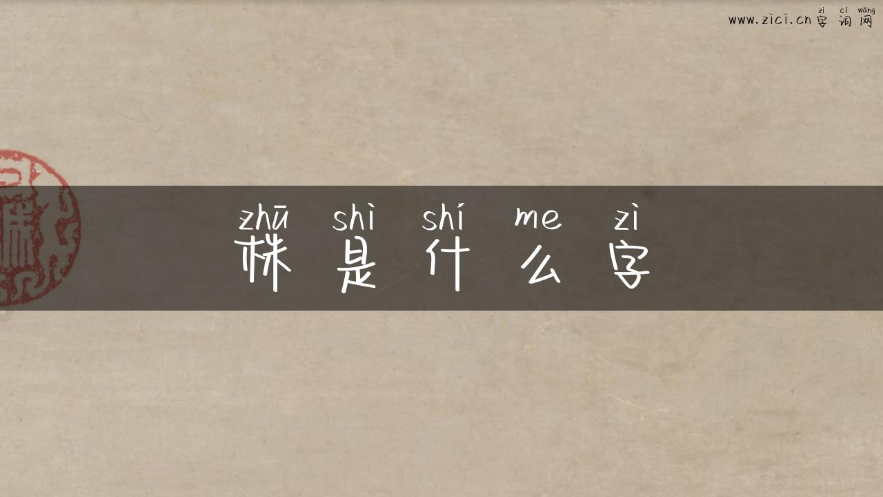 株是什么字
