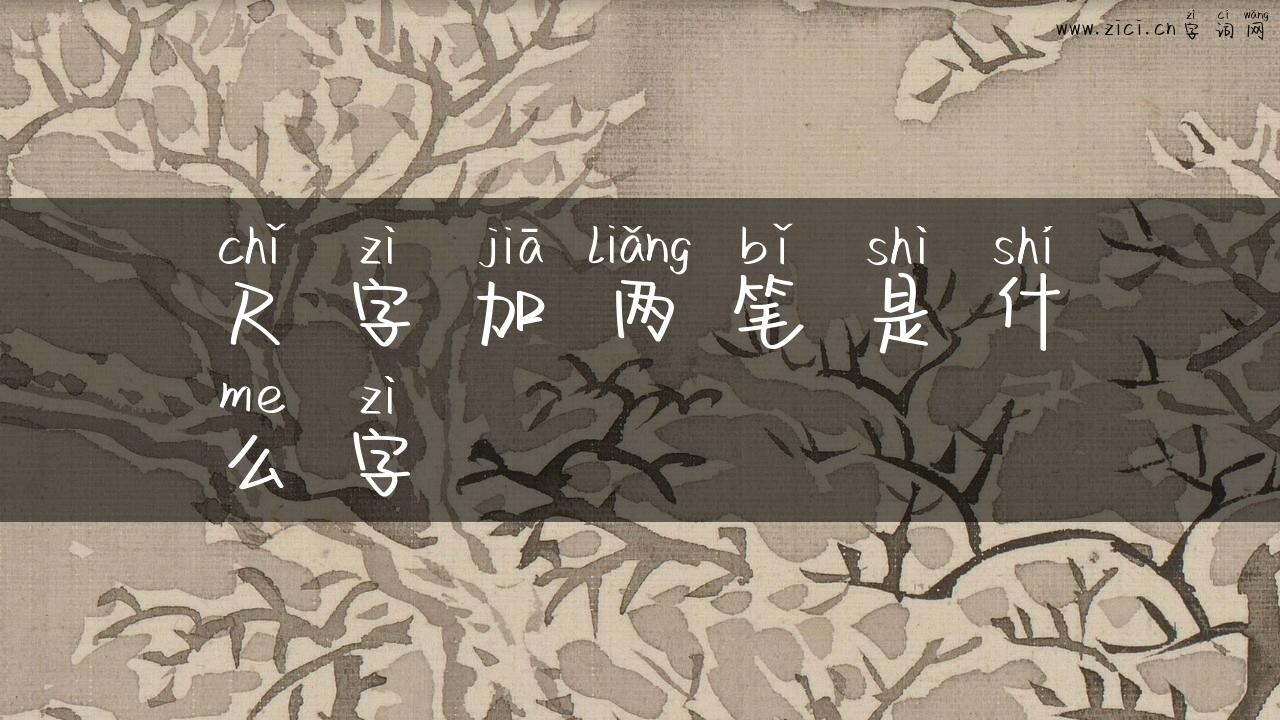 尺字加两笔是什么字