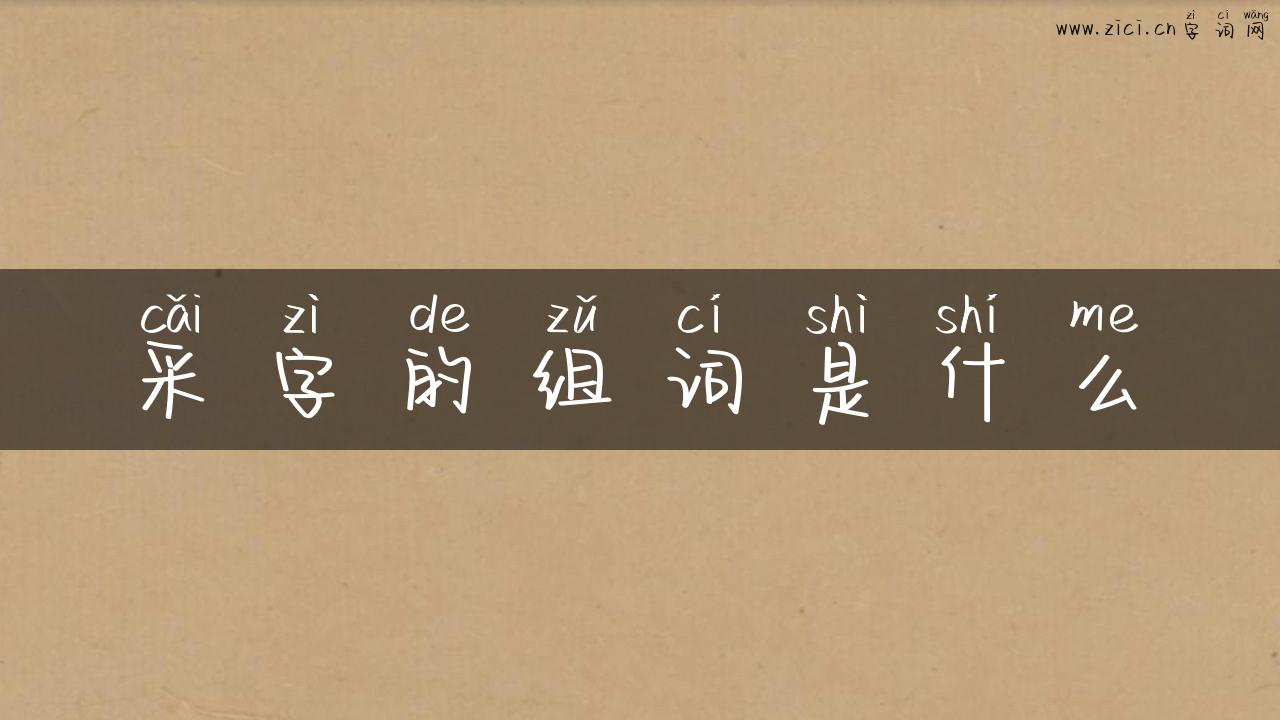 采字的组词是什么