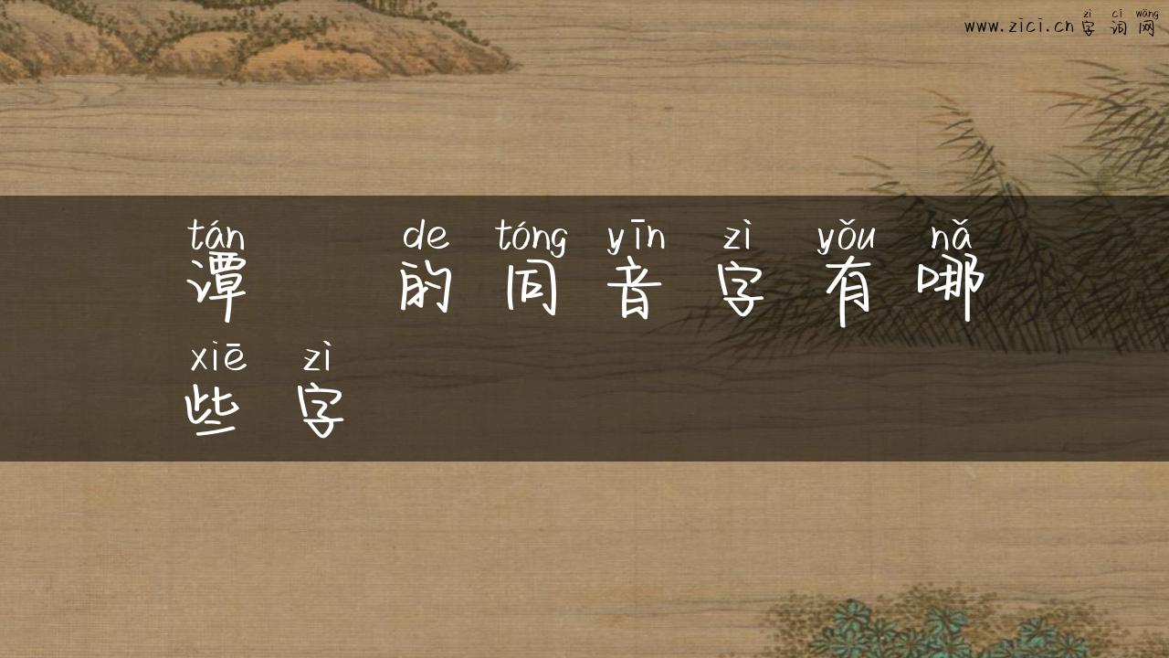 谭弢的同音字有哪些字