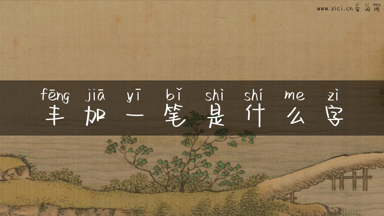 丰加一笔是什么字