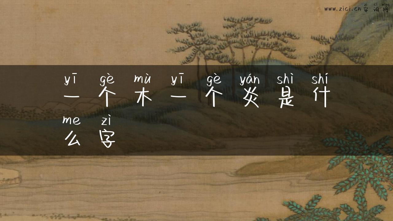 一个木一个炎是什么字