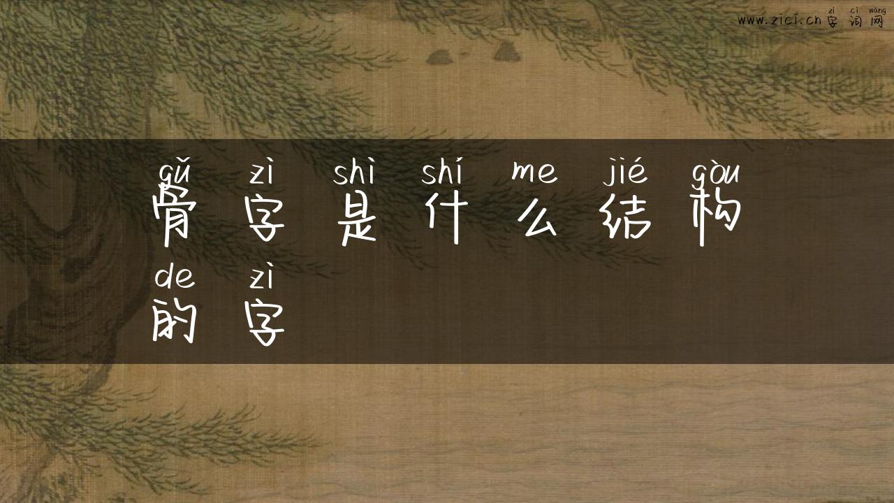 骨字是什么结构的字