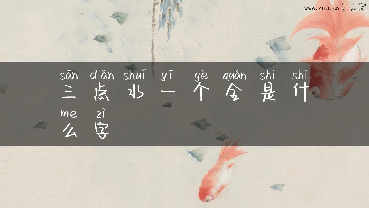 三点水一个全是什么字