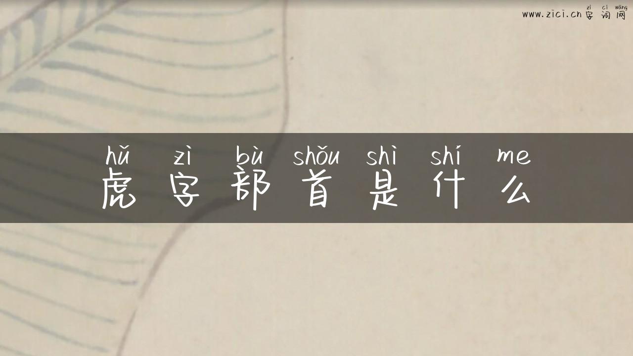 虎字部首是什么