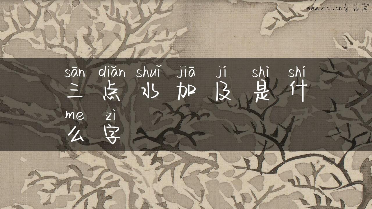 三点水加及是什么字