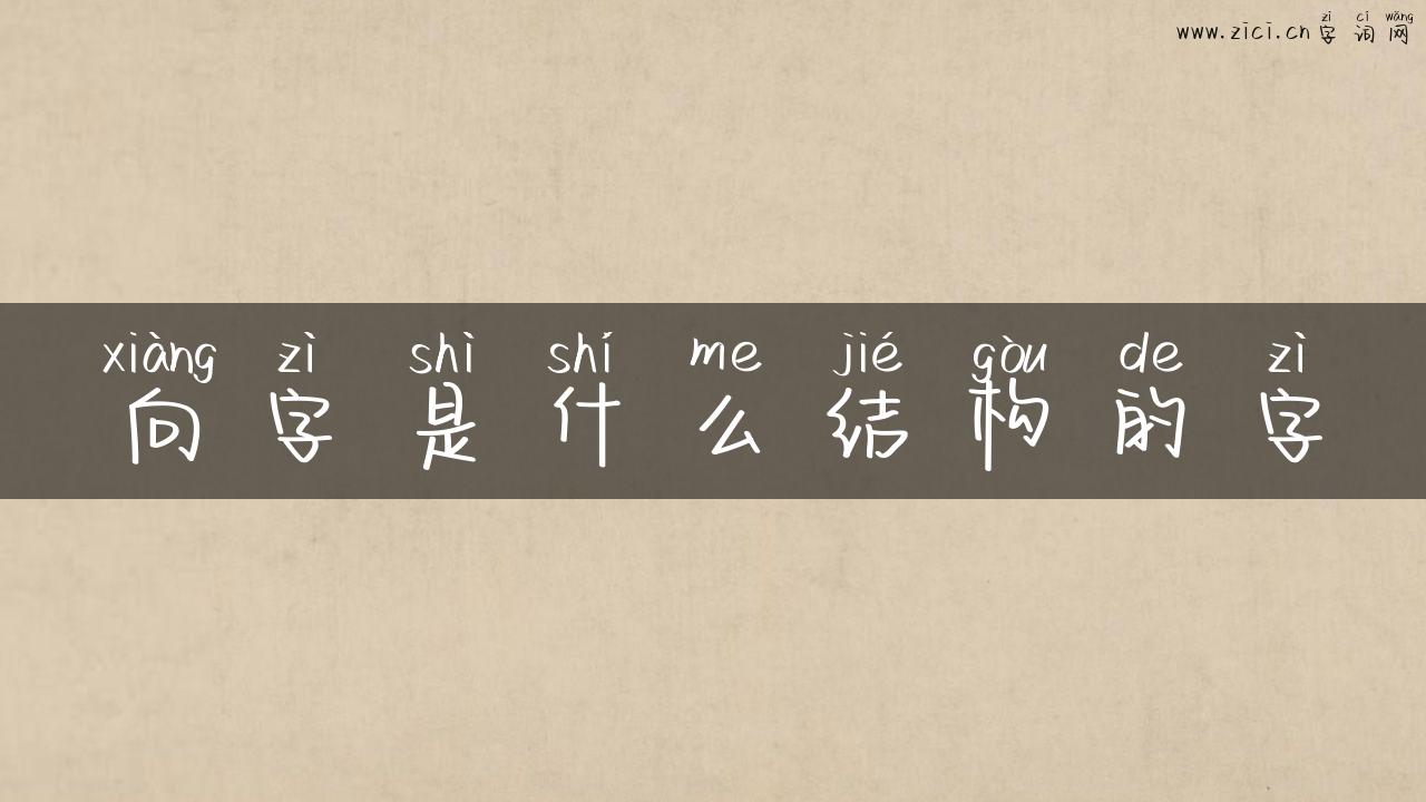 向字是什么结构的字