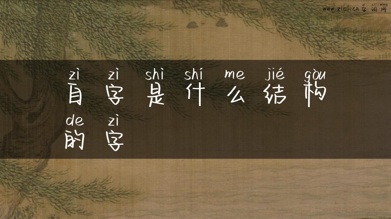 自字是什么结构的字