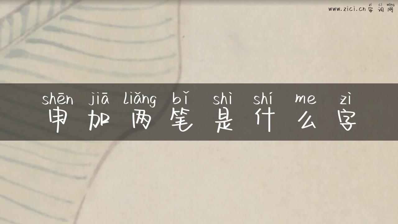 申加两笔是什么字
