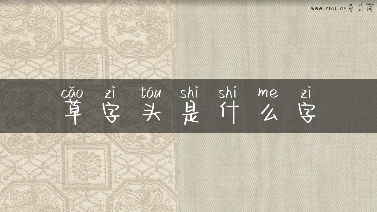 草字头是什么字