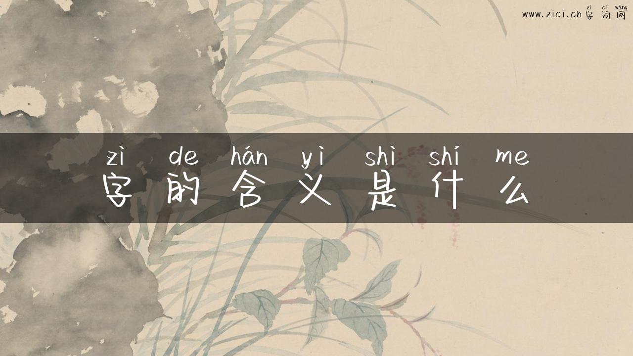字的含义是什么