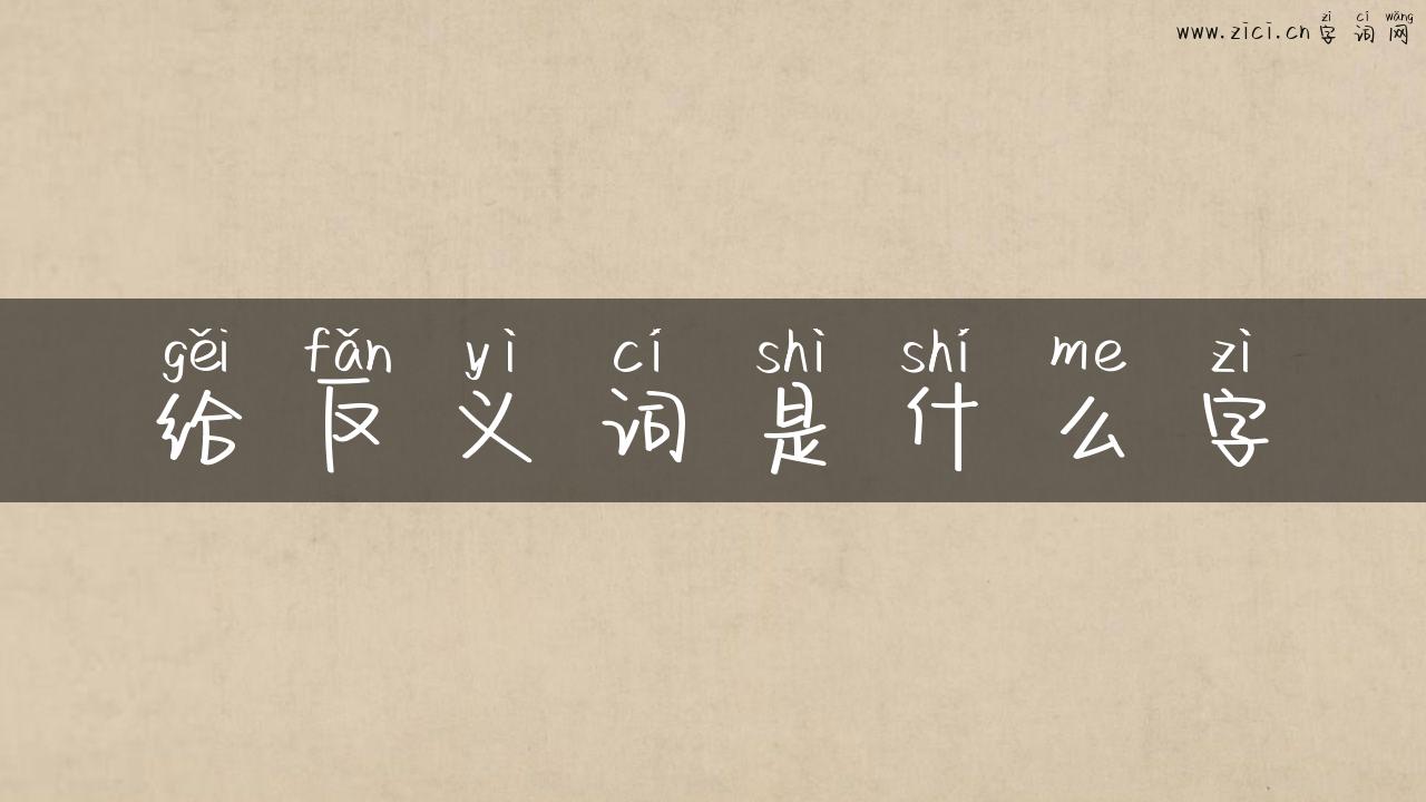 给反义词是什么字