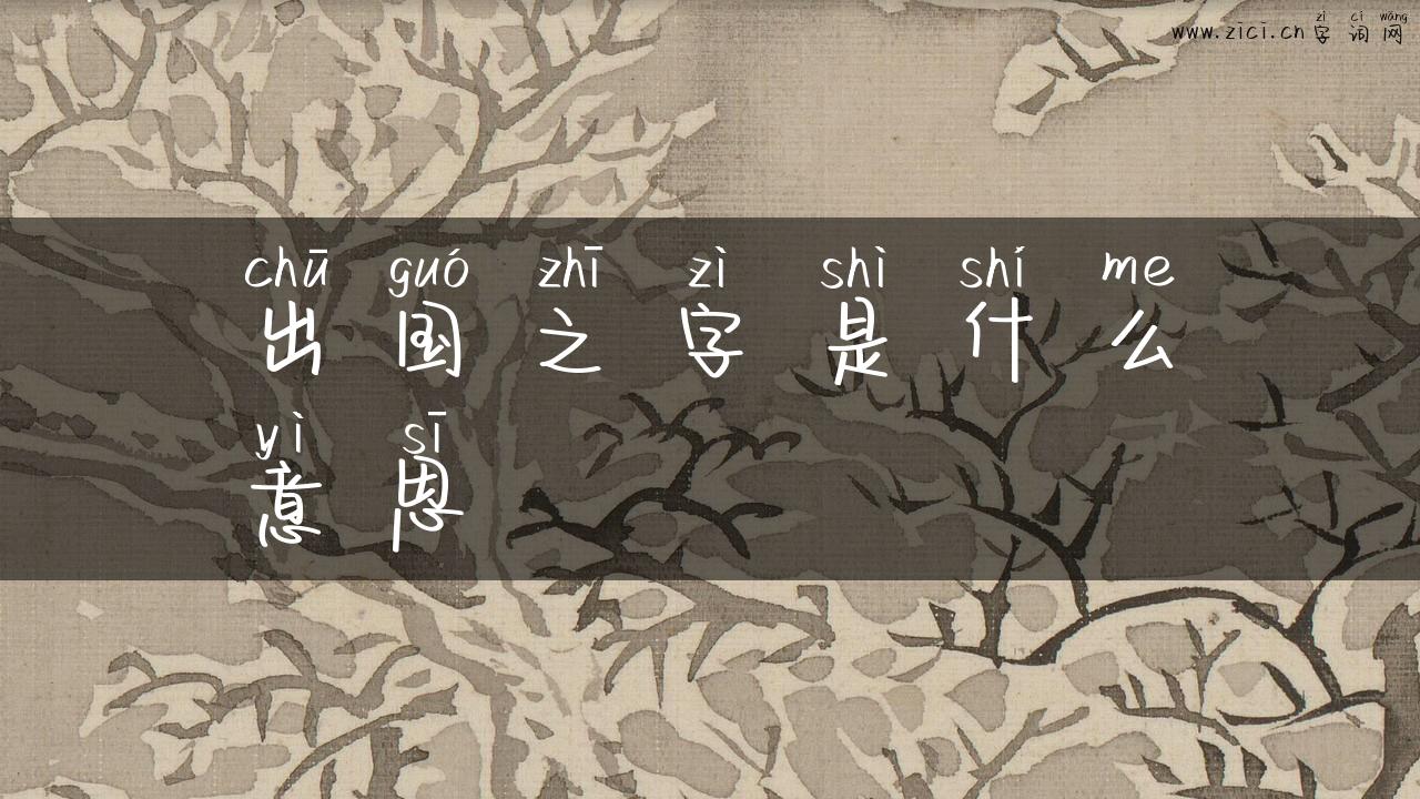 出国之字是什么意思